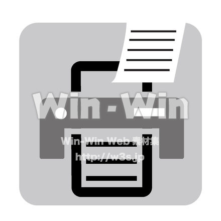 印刷業のシンボルマークのシルエット素材 W-024120