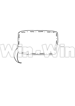 コラム(吹き出し)のシルエット素材 W-024744