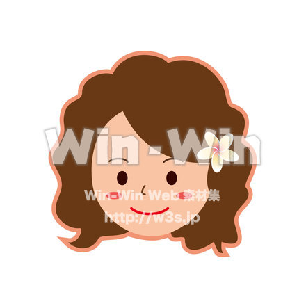 髪飾りをした女性のCG・イラスト素材 W-025527