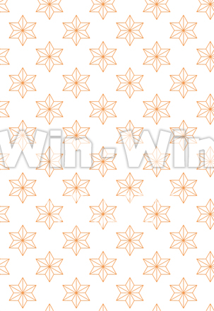 麻の葉背景（オレンジ）のCG・イラスト素材 W-025135