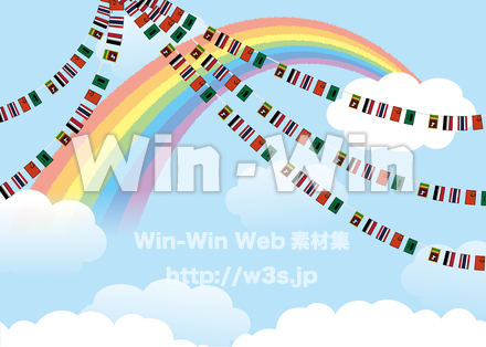 旗のガーラントのCG・イラスト素材 W-024686