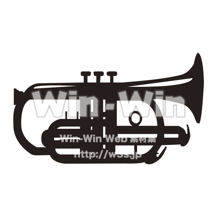 コルネットのシルエット素材 W-024705