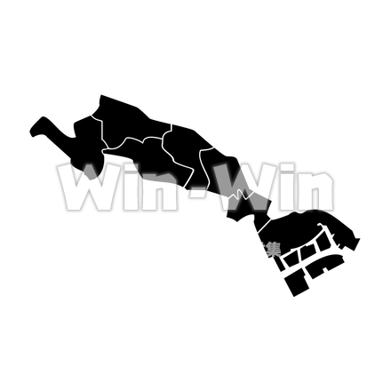 川崎市のシルエット素材 W-025765