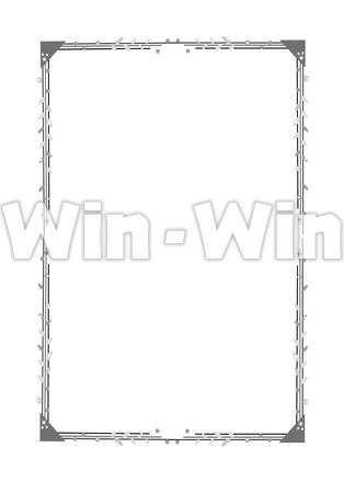 葉っぱのフレームのシルエット素材 W-024170