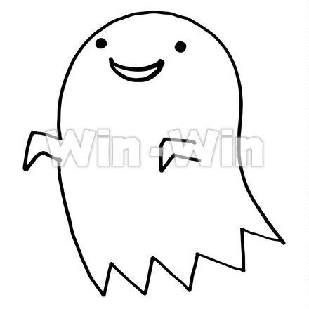 おばけのシルエット素材 W-024926