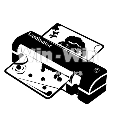 ラミネーター02のシルエット素材 W-025402