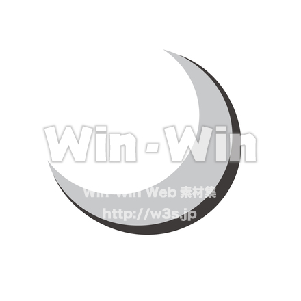 月のシルエット素材 W-025766