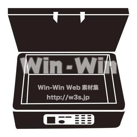 手持ち金庫のシルエット素材 W-025367
