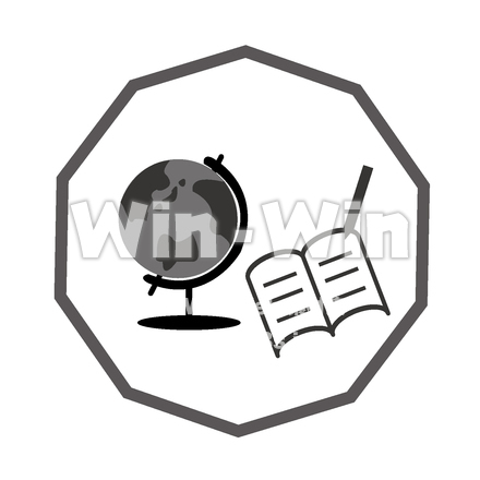 シンボルマーク　（教育）のシルエット素材 W-024092