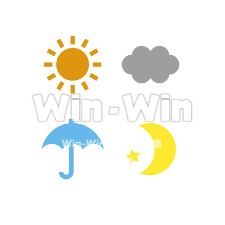 アイコン - 天気のシルエット素材 W-025389