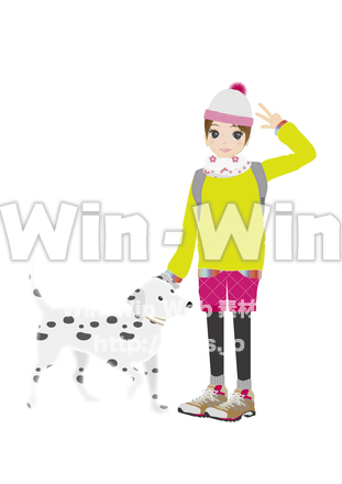 山歩き女子のCG・イラスト素材 W-025032