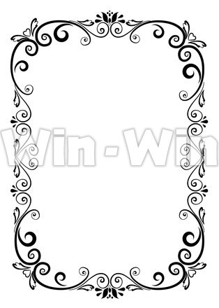 フレームのシルエット素材 W-024099