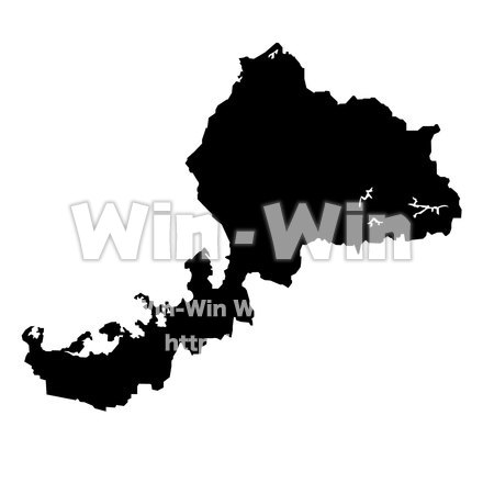 福井県のシルエット素材 W-025294