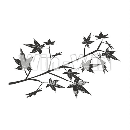 紅葉のシルエット素材 W-024914