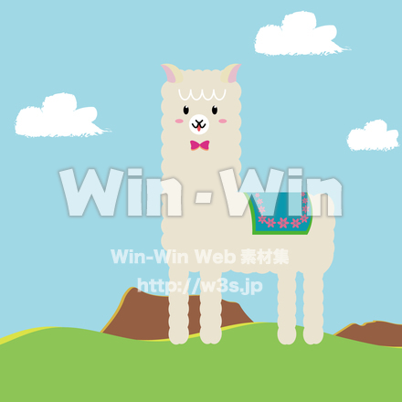 アルパカのCG・イラスト素材 W-025543