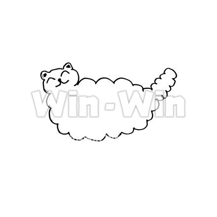 吹き出しニャンコのCG・イラスト素材 W-025949