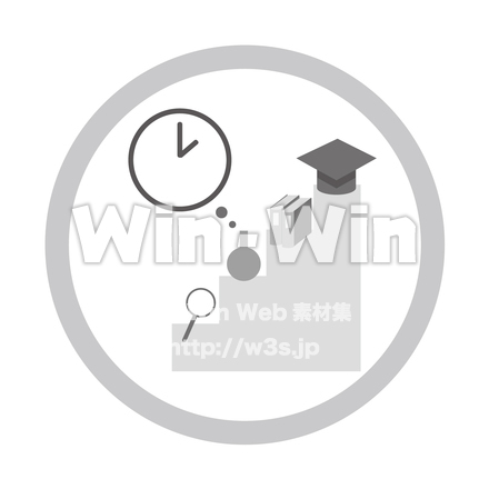 教育のイメージシンボルマークのシルエット素材 W-024376