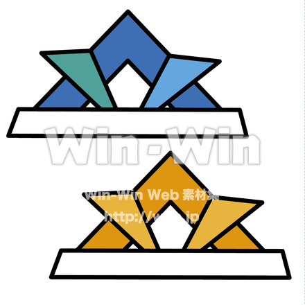 折り紙かぶとのCG・イラスト素材 W-024319