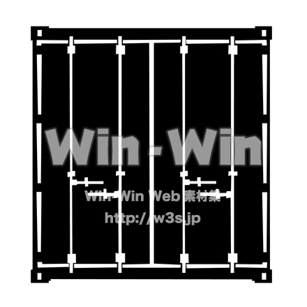 コンテナのシルエット素材 W-024773