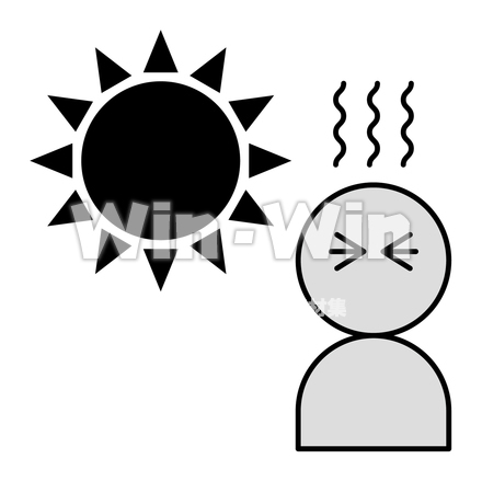 熱中症注意のシルエット素材 W-024866