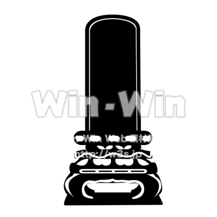 位牌のシルエット素材 W-025109