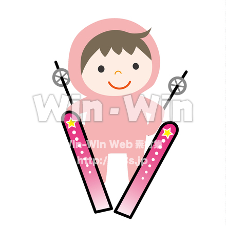 スキーのCG・イラスト素材 W-024974