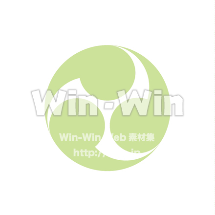文様 -（三つ巴）のCG・イラスト素材 W-025060