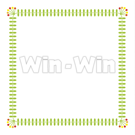 春っぽい囲みのCG・イラスト素材 W-024318