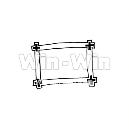 額縁のシルエット素材 W-024937