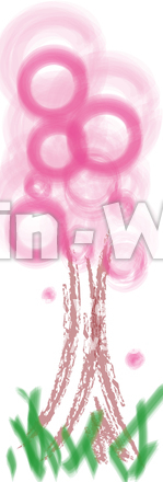 桜の木のCG・イラスト素材 W-025416