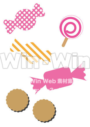 お菓子のフレームのCG・イラスト素材 W-025025