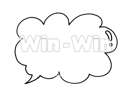 ふきだしのシルエット素材 W-025507