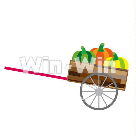 かぼちゃ荷車のCG・イラスト素材 W-024975