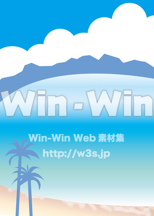 ハワイの風景のCG・イラスト素材 W-025802