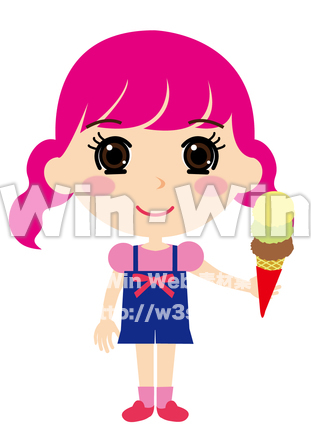 アイスクリームGETのCG・イラスト素材 W-024105
