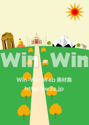 インドの街並みのCG・イラスト素材 W-026493