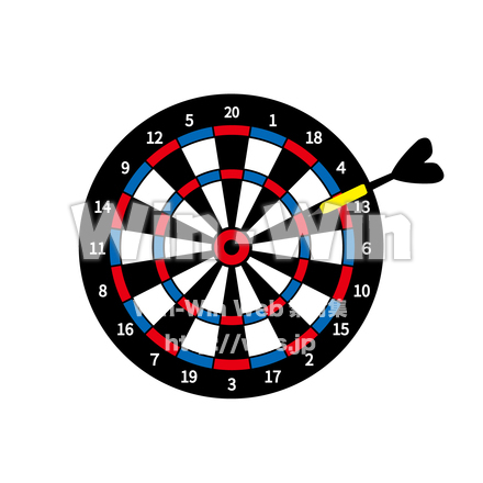 ダーツ_カラーのCG・イラスト素材 W-027003