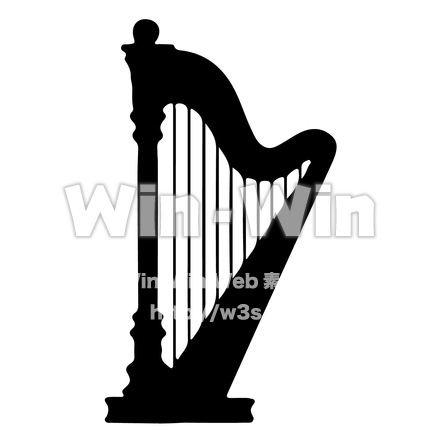 ハープシルエットのシルエット素材 W-026611