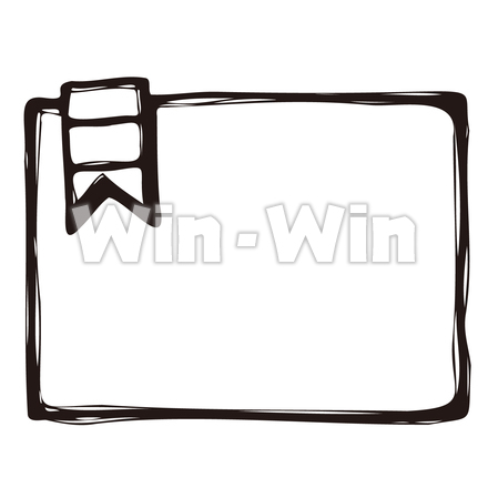 フレームのシルエット素材 W-027023