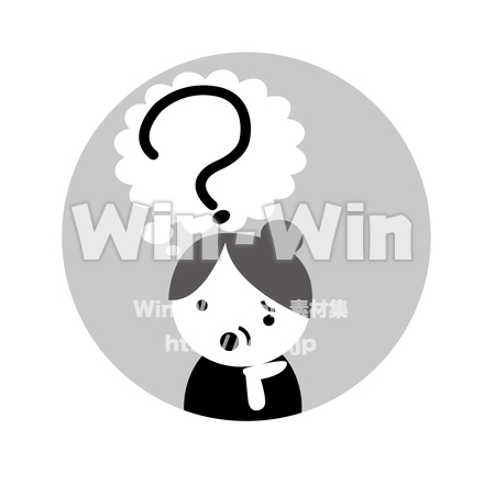 物忘れのシルエット素材 W-026302