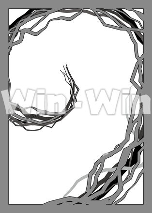 豆の木幹のシルエット素材 W-026701