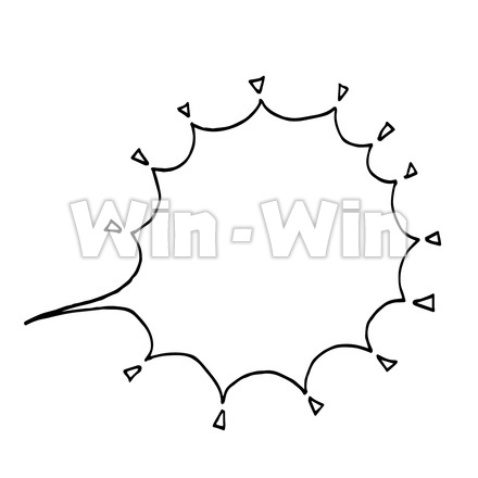 ビックリ吹き出しのシルエット素材 W-027385