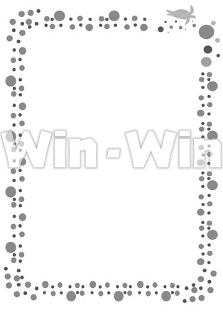 海の泡のシルエット素材 W-027414