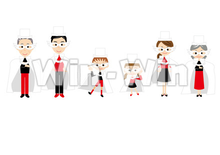 怪盗仮面家族のCG・イラスト素材 W-026565