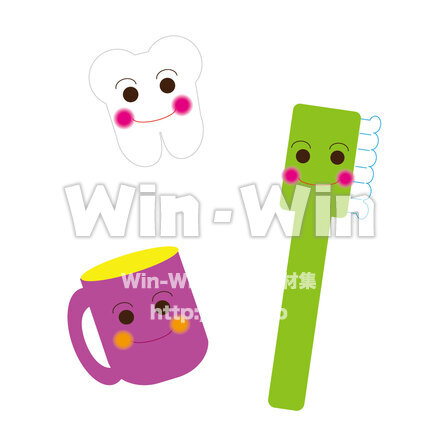 歯磨きアイコンのCG・イラスト素材 W-026992