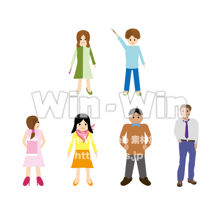 おしゃれな人々のCG・イラスト素材 W-027740