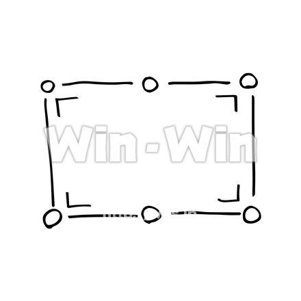 額縁のシルエット素材 W-026376