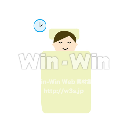 寝ている人のイラストのCG・イラスト素材 W-027071