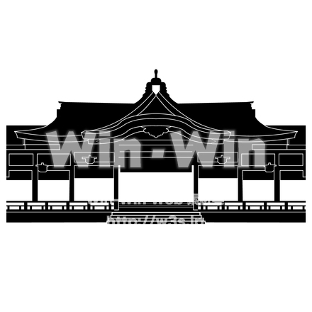明治神宮のシルエット素材 W-027811