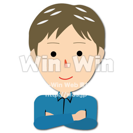 満足げな男性のCG・イラスト素材 W-026103